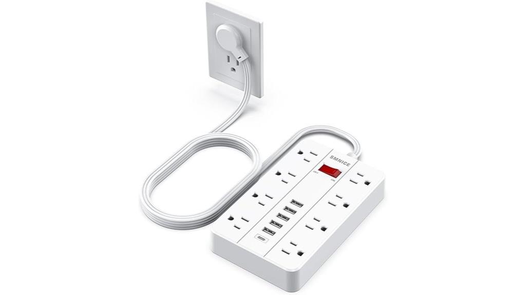 eight outlets six usb
