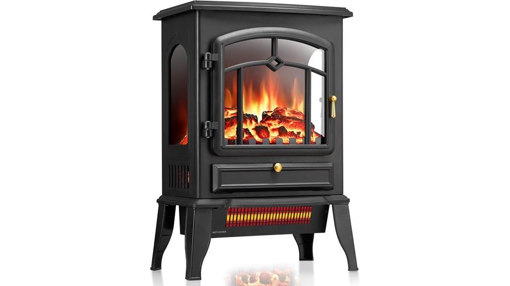 electric fireplace with thermostat
