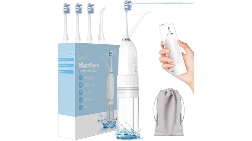 electric toothbrush with water flosser