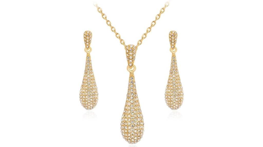 elegant crystal jewelry sets