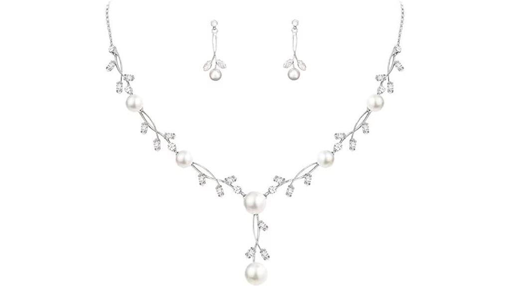 elegant pearl floral earrings
