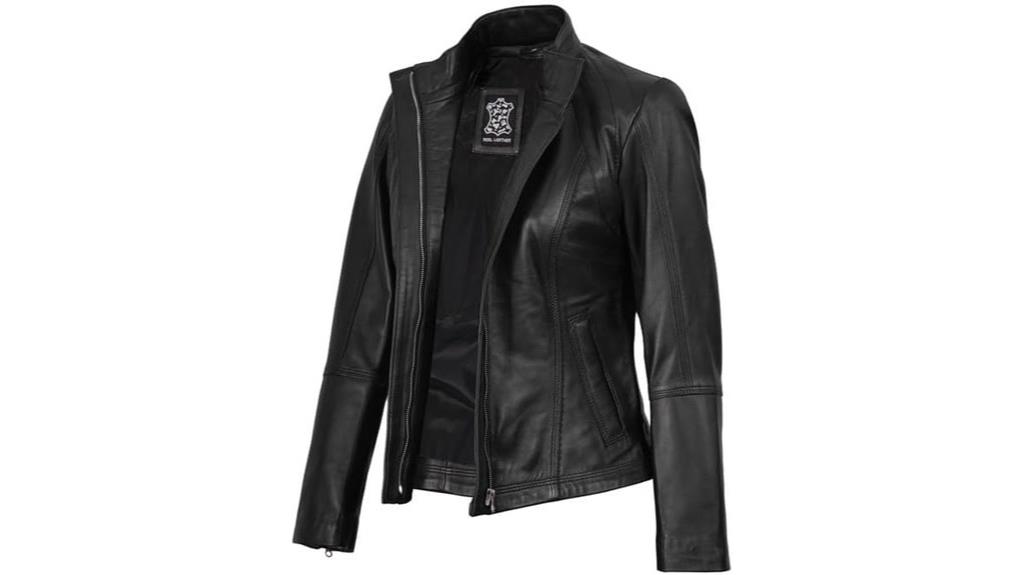 elegant women s leather jacket