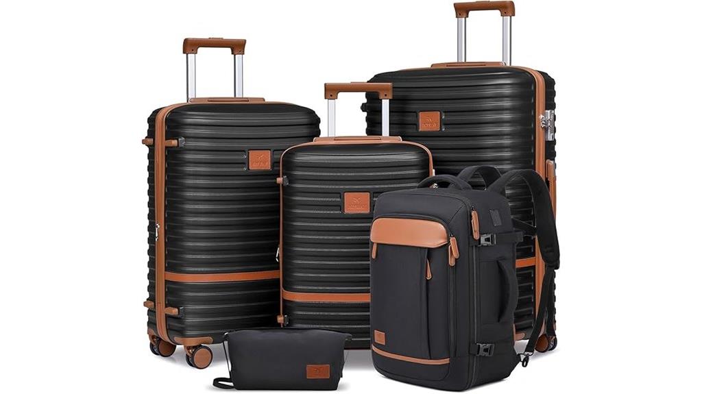expandable spinner luggage set