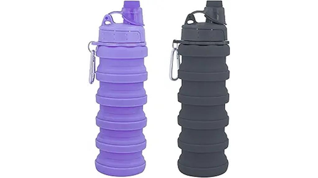 foldable silicone travel bottle