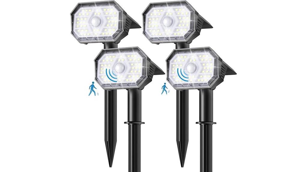 four pack solar lights
