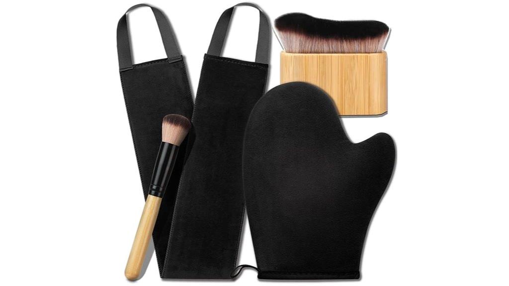 four piece tanning mitt set