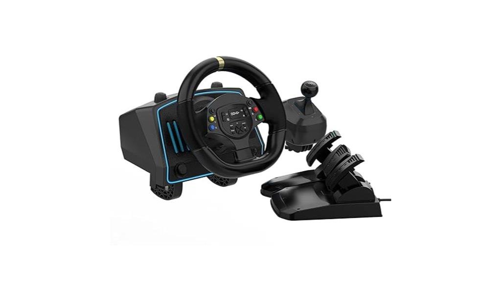 gaming wheel with pedals