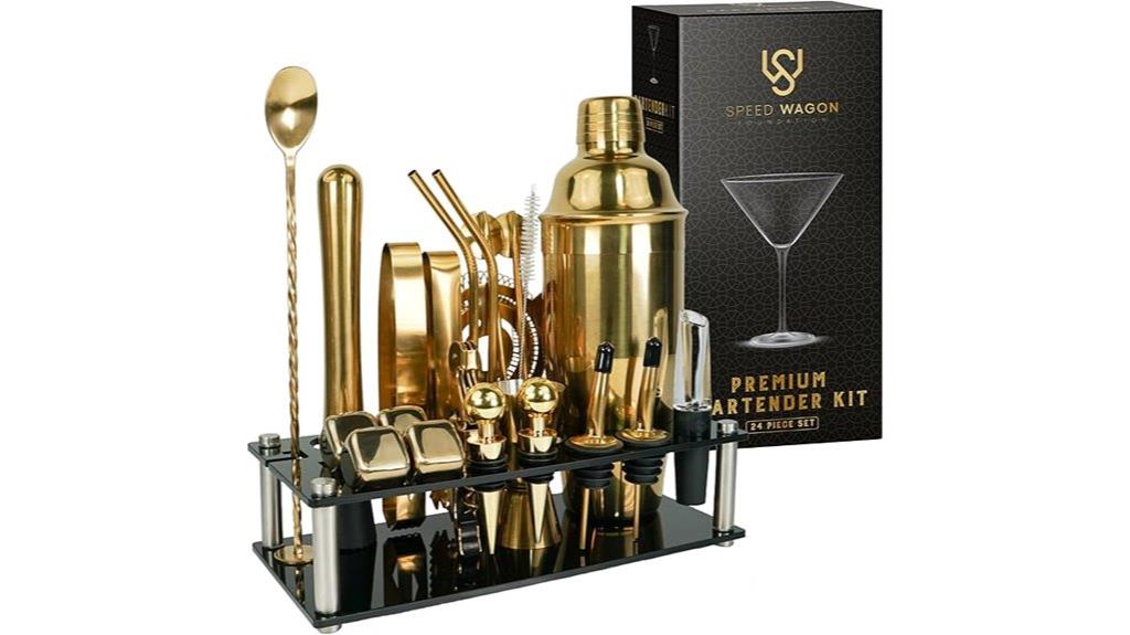 gold 24 piece cocktail set
