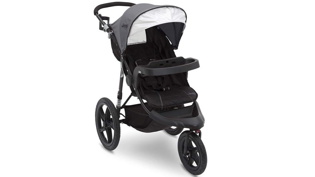gray jeep jogging stroller