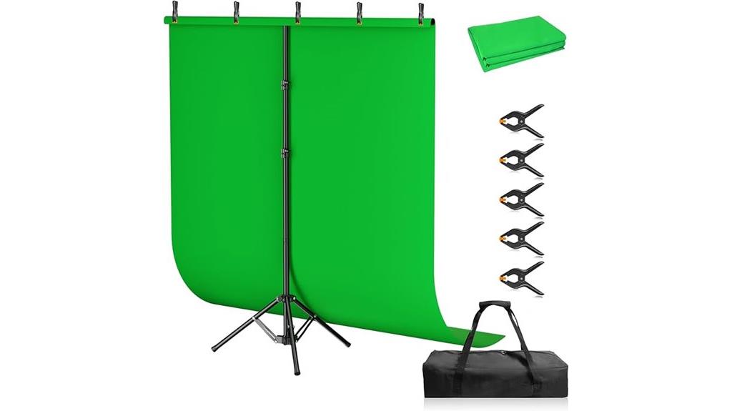 green screen with stand
