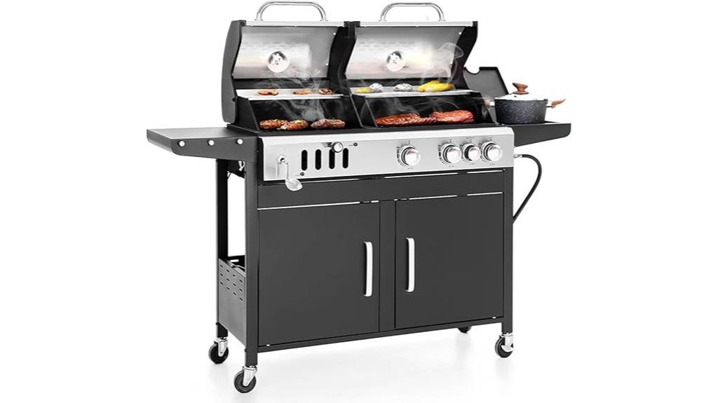 grill combo with charcoal