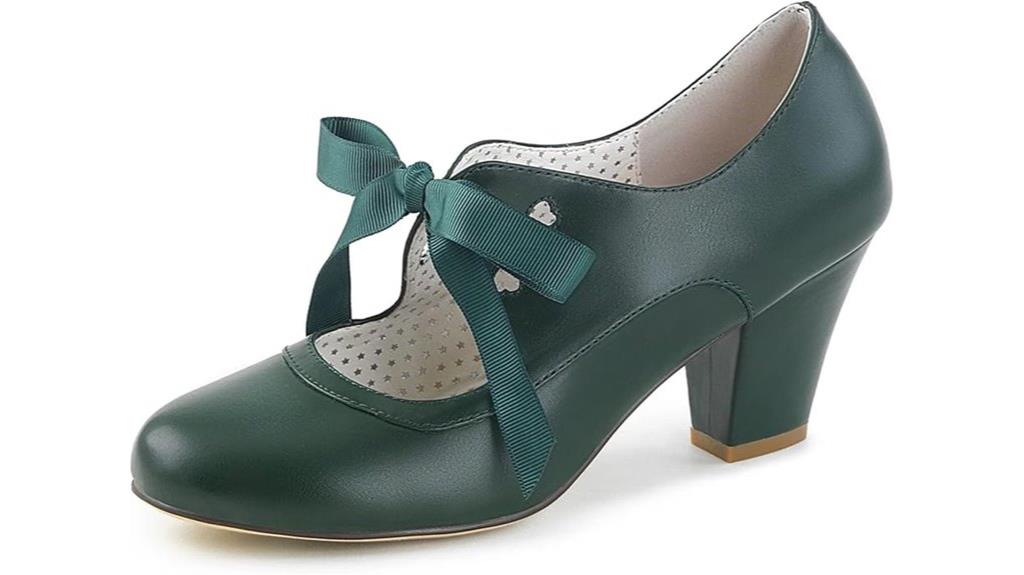 heart design chunky pumps