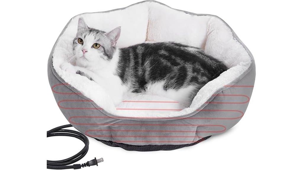 indoor heated pet bed
