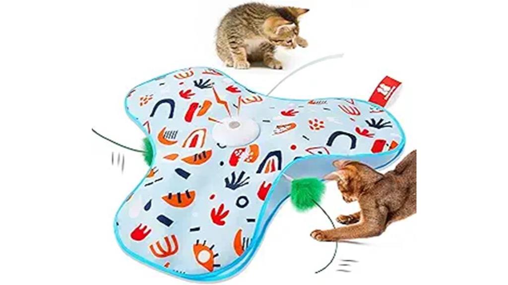 interactive cat toy with feather