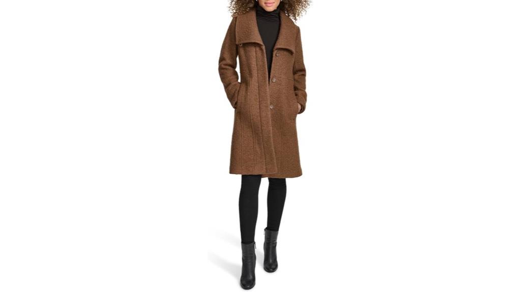 kenneth cole boucle wool coat