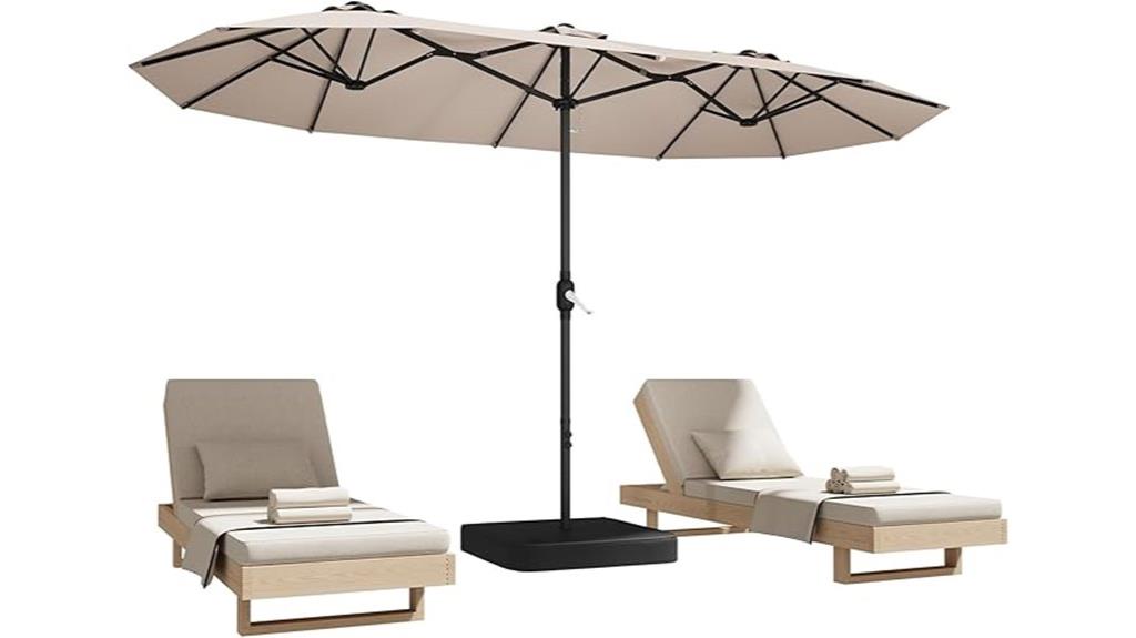 large 15ft double sided umbrella