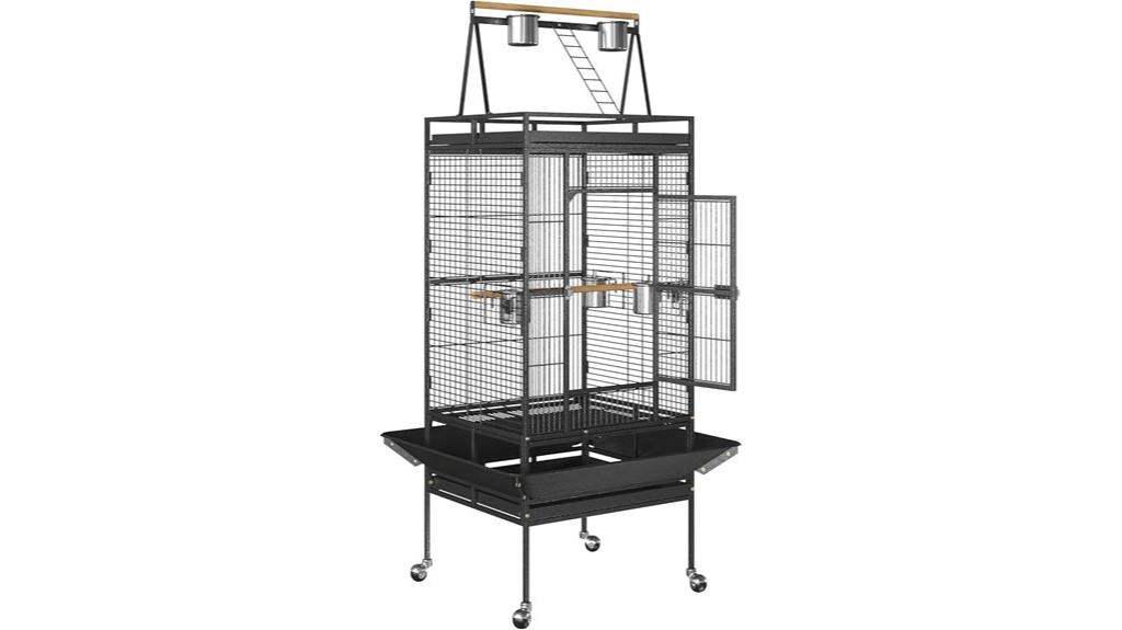 large 68 inch birdcage with wheels