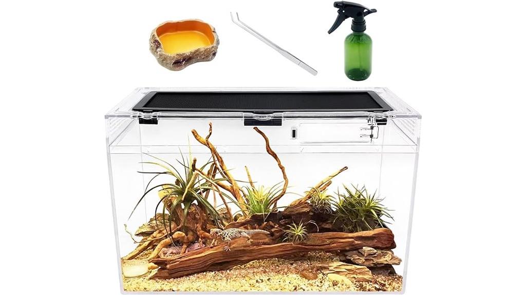 large clear reptile enclosure