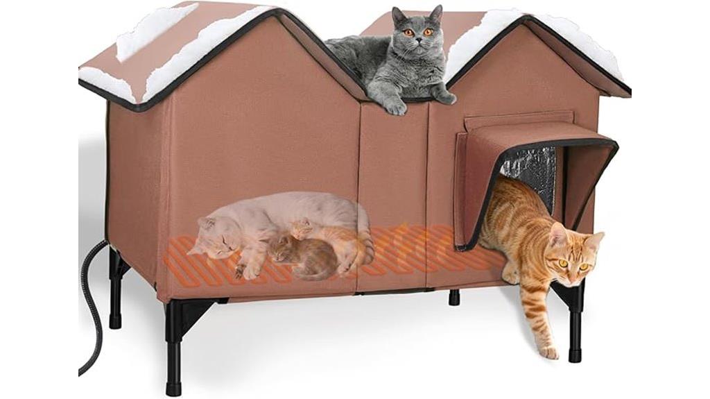large outdoor heated cat house