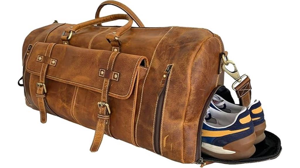 leather duffel bag for men