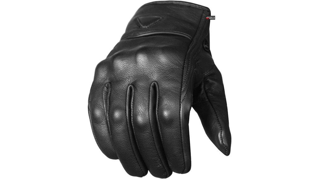 leather motorcycle gloves with touchscreen