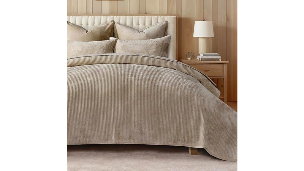 luxurious king velvet quilt