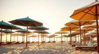 luxury beach umbrella selection