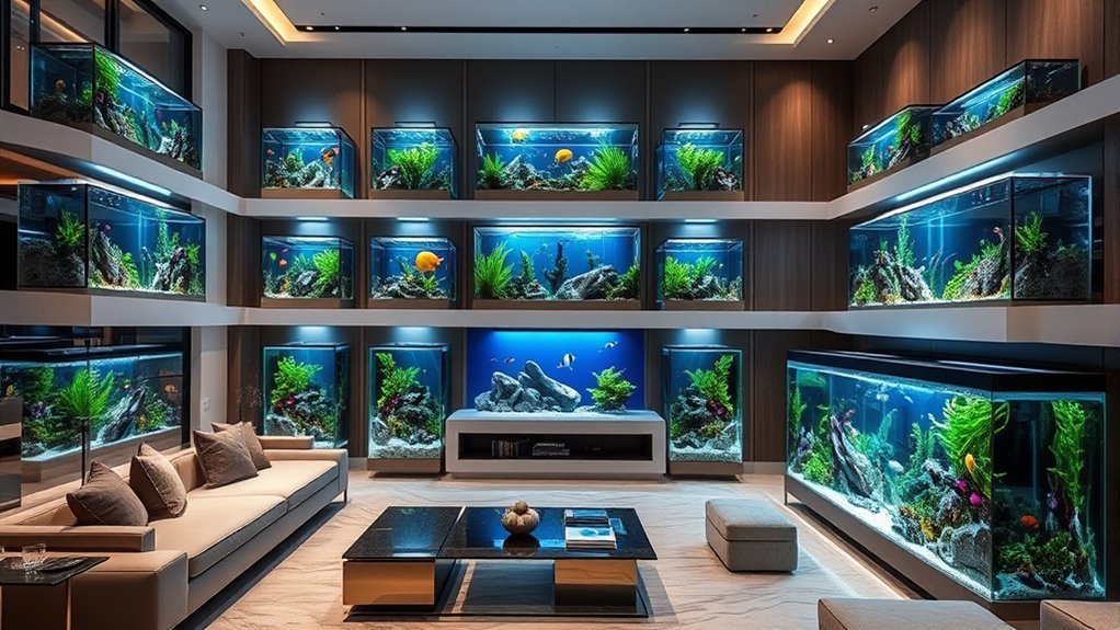 luxury home aquarium designs
