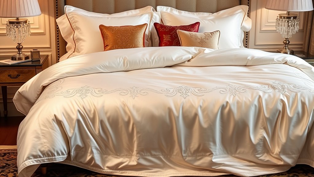 luxury king bed bedding