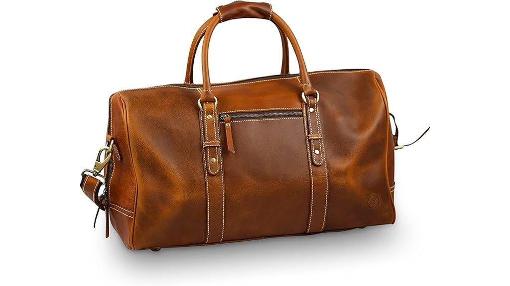 luxury leather travel bag