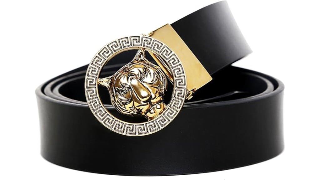 luxury tiger buckle belt