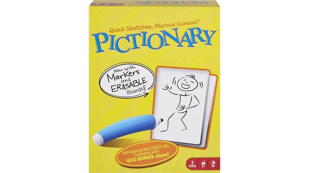 mattel pictionary family game