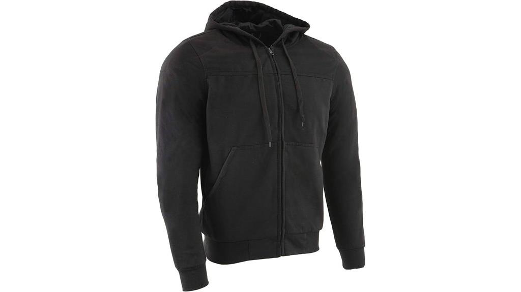men s black armored hoodie