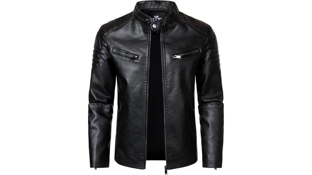 men s faux leather motorcycle jacket