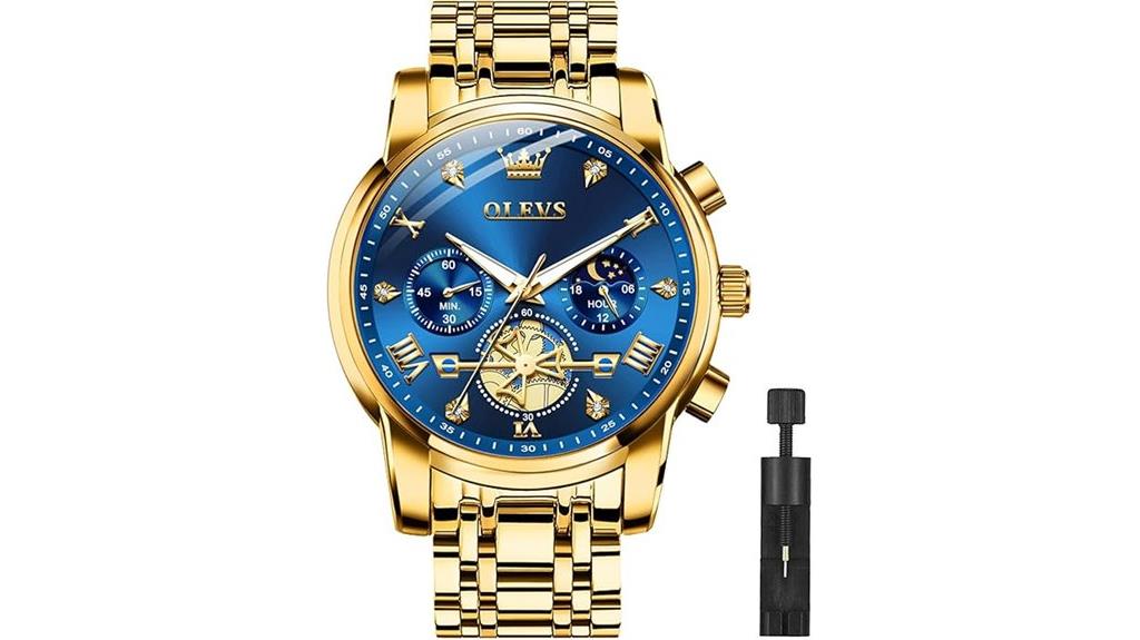 men s silver chronograph watch