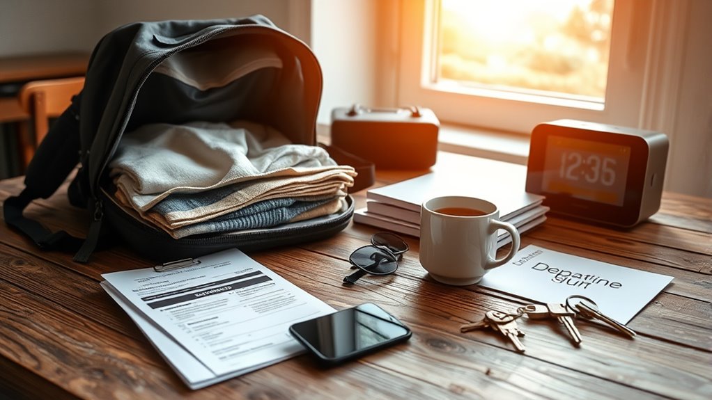 morning checklist for travel