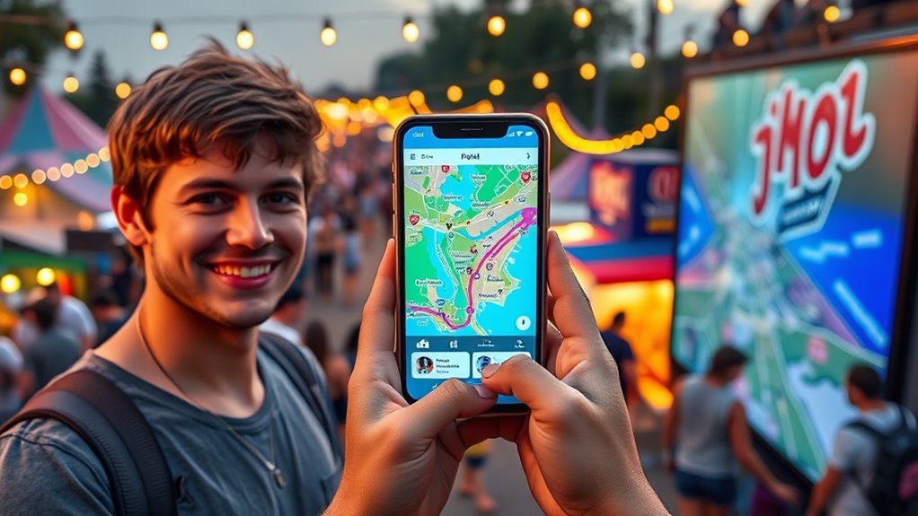 navigate festival apps efficiently