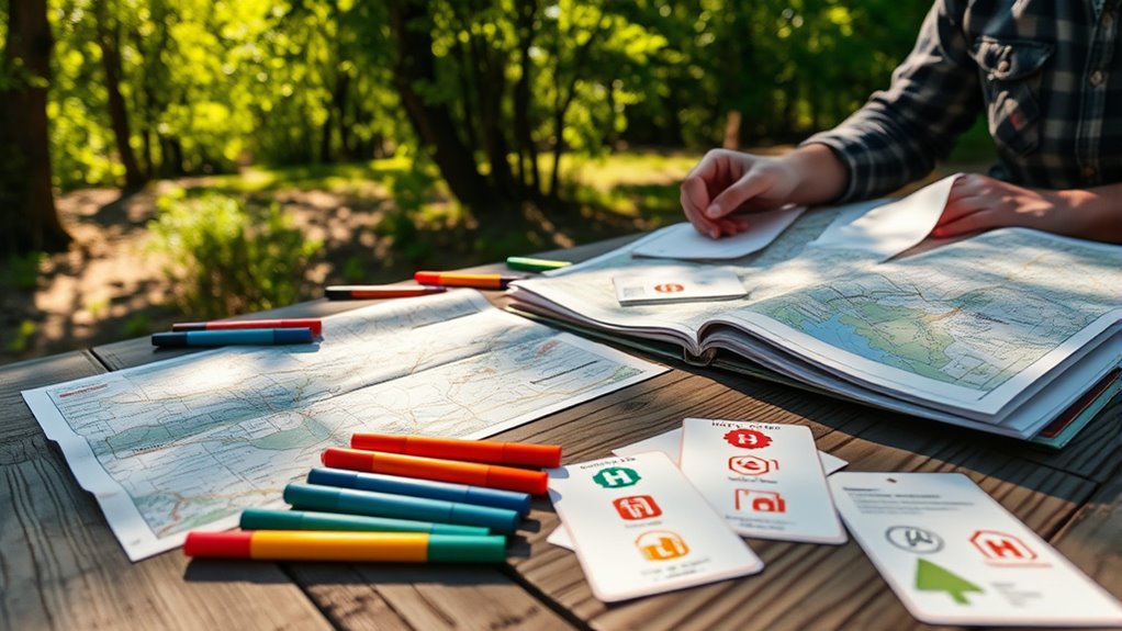 offline maps and emergency cards