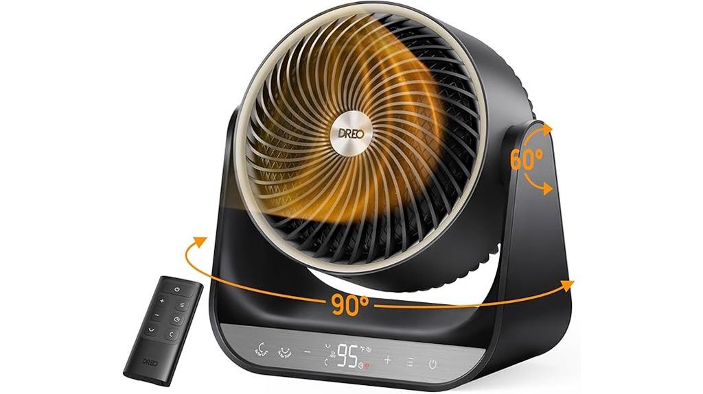 oscillating long range heater