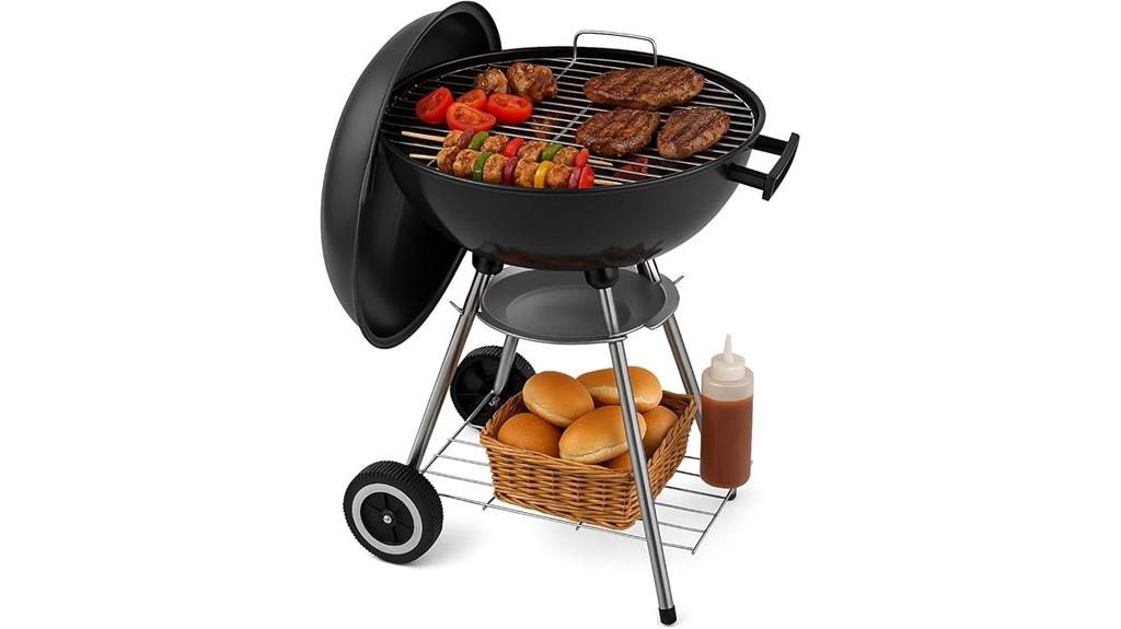 portable 18 inch wheel grill