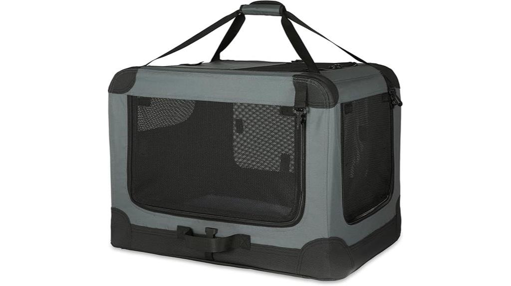 portable grey small animal crate