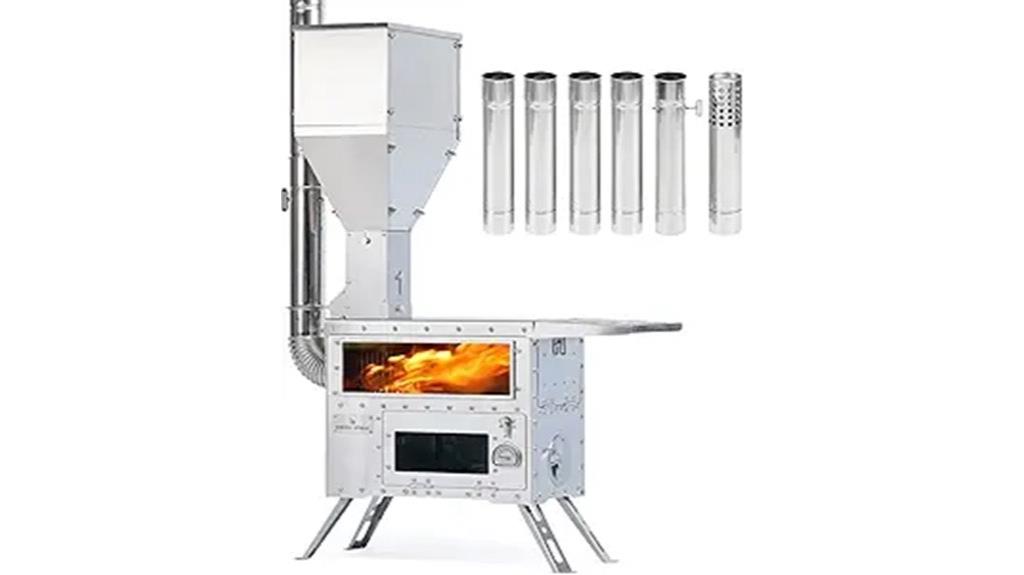 portable pellet stove with oven