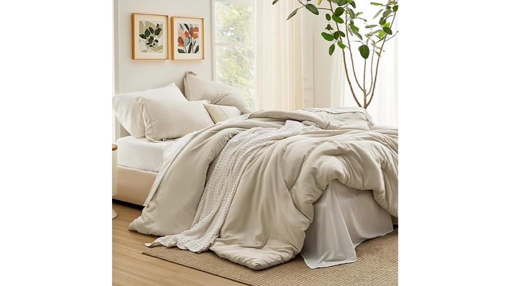 queen beige all season bedding