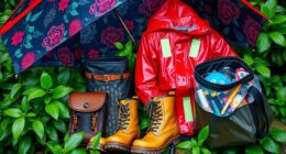 rain gear and festival essentials