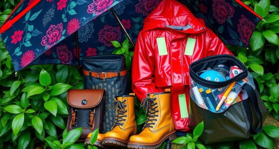 rain gear and festival essentials