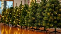 realistic pre lit christmas trees