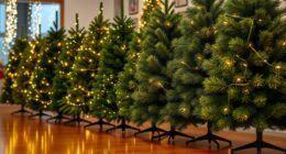 realistic pre lit christmas trees