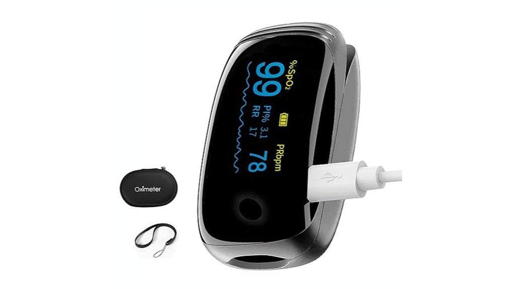rechargeable oled fingertip oximeter
