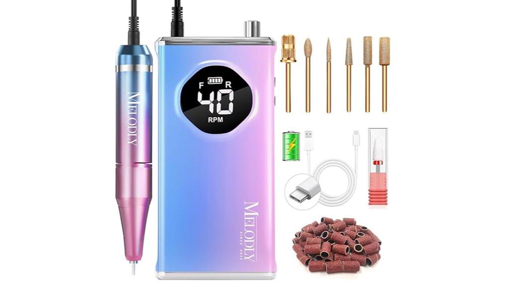 rechargeable portable electric nail drill