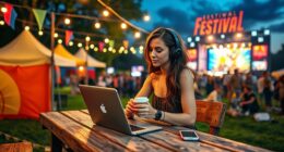 remote festival work routines